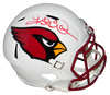 KURT WARNER SIGNED ARIZONA CARDINALS FLAT WHITE FULL SIZE SPEED HELMET JSA