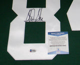 STERLING SHARPE SIGNED GREEN BAY PACKERS #84 MITCHELL & NESS JERSEY BECKETT