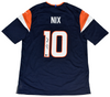 BO NIX AUTOGRAPHED DENVER BRONCOS #10 NAVY NIKE JERSEY BECKETT