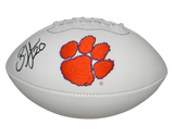 BRIAN DAWKINS SIGNED AUTOGRAPHED CLEMSON TIGERS WHITE LOGO FOOTBALL JSA