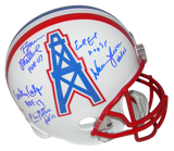 EARL CAMPBELL WARREN MOON MATTHEWS CULP BETHEA SIGNED HOUSTON OILERS F/S HELMET