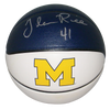 GLEN RICE AUTOGRAPHED SIGNED MICHIGAN WOLVERINES LOGO BASKETBALL BECKETT