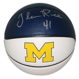 GLEN RICE AUTOGRAPHED SIGNED MICHIGAN WOLVERINES LOGO BASKETBALL BECKETT