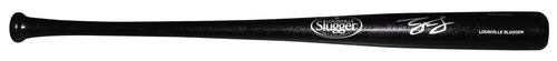 GEORGE LOMBARD JR SIGNED NEW YORK YANKEES LOUISVILLE SLUGGER BLACK BAT BECKETT