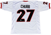 NICK CHUBB SIGNED AUTOGRAPHED GEORGIA BULLDOGS #27 WHITE JERSEY JSA