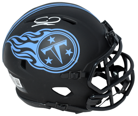 DEVONTA SMITH SIGNED ALABAMA CRIMSON TIDE ECLIPSE MINI HELMET W/ HEISMAN 2020