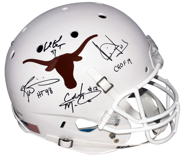 EARL CAMPBELL RICKY WILLIAMS VINCE YOUNG COLT McCOY SIGNED TEXAS F/S HELMET