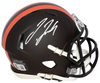 JERRY JEUDY AUTOGRAPHED CLEVELAND BROWNS 2025 ALT SPEED MINI HELMET BECKETT
