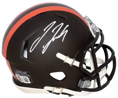 JERRY JEUDY AUTOGRAPHED CLEVELAND BROWNS 2025 ALT SPEED MINI HELMET BECKETT