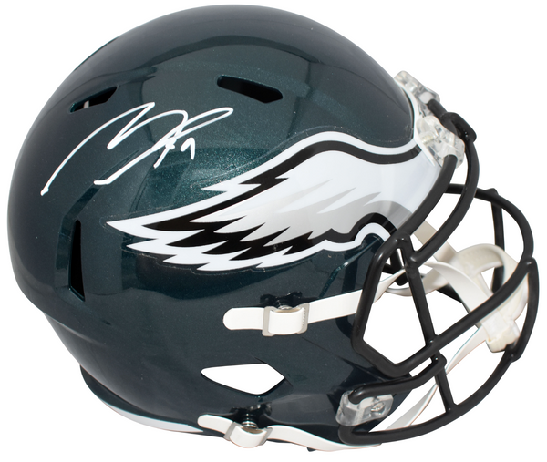 MAKAI LEMON SIGNED PHILADELPHIA EAGLES FULL SIZE SPEED HELMET BECKETT