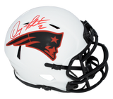 DOUG FLUTIE SIGNED NEW ENGLAND PATRIOTS LUNAR SPEED MINI HELMET BECKETT