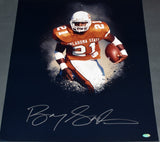 BARRY SANDERS AUTOGRAPHED OKLAHOMA STATE COWBOYS 16x20 PHOTO COA