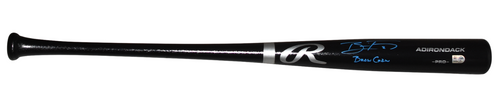 BRICE TURANG SIGNED MILWAUKEE BREWERS BLACK RAWLINGS BAT W/ BREW CREW