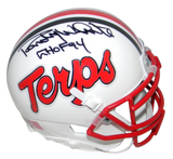 RANDY WHITE AUTOGRAPHED MARYLAND TERRAPINS TERPS WHITE MINI HELMET JSA