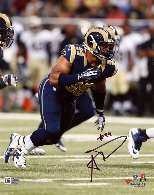 AARON DONALD AUTOGRAPHED ST LOUIS LOS ANGELES RAMS 8x10 PHOTO FANATICS