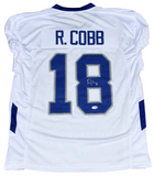RANDALL COBB SIGNED KENTUCKY WILDCATS #18 WHITE GAME CUT JERSEY JSA