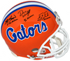 TIM TEBOW STEVE SPURRIER DANNY WUERFFEL SIGNED FLORIDA GATORS PROLINE HELMET