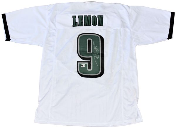 MAKAI LEMON AUTOGRAPHED PHILADELPHIA EAGLES #9 WHITE JERSEY BECKETT