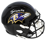 TYLAN WALLACE AUTOGRAPHED BALTIMORE RAVENS FULL SIZE SPEED HELMET BECKETT