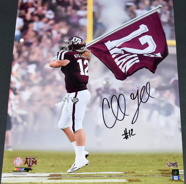 CULLEN GILLASPIA SIGNED AUTOGRAPHED TEXAS A&M AGGIES 16x20 PHOTO COA