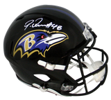 PATRICK QUEEN AUTOGRAPHED SIGNED BALTIMORE RAVENS FULL SIZE SPEED HELMET BECKETT