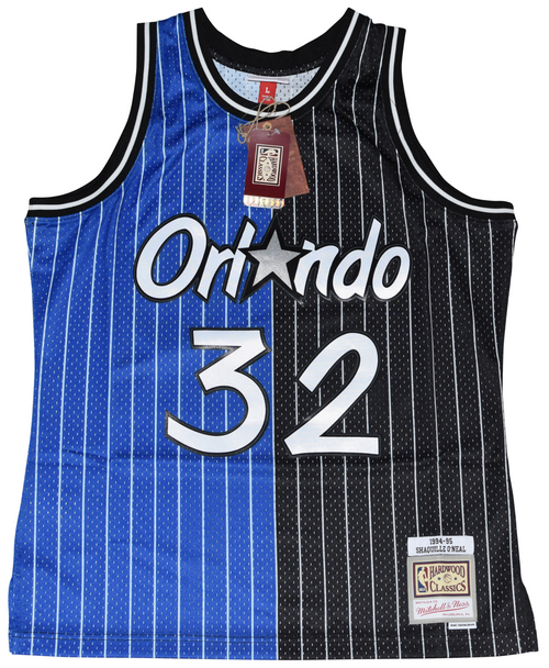 SHAQUILLE O'NEAL SIGNED ORLANDO MAGIC #32 MITCHELL & NESS SPLIT JERSEY BECKETT
