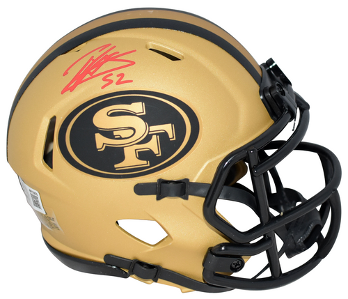 PATRICK WILLIS AUTOGRAPHED SAN FRANCISCO 49ERS RAVE SPEED MINI HELMET BECKETT