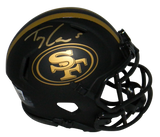TREY LANCE AUTOGRAPHED SAN FRANCISCO 49ERS ECLIPSE SPEED MINI HELMET BECKETT