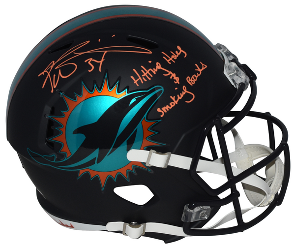 RICKY WILLIAMS SIGNED MIAMI DOLPHINS RIVALRIES FULL SIZE HELMET W/ SMOKING BOWLS