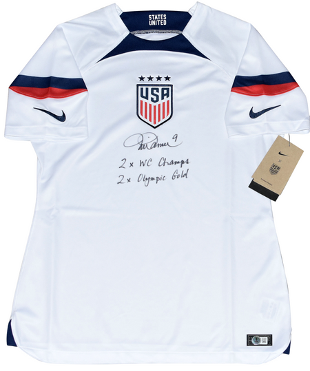 MIA HAMM BRANDI CHASTAIN AKERS SIGNED 1999 TEAM USA WOMEN'S NIKE SOCCER JERSEY