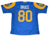 ISAAC BRUCE AUTOGRAPHED SIGNED ST LOUIS RAMS #80 BLUE JERSEY BECKETT W/ HOF 20