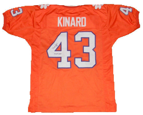 TERRY KINARD SIGNED AUTOGRAPHED CLEMSON TIGERS #43 ORANGE JERSEY JSA