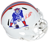 WES WELKER AUTOGRAPHED NEW ENGLAND PATRIOTS FULL SIZE SPEED HELMET JSA