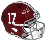 NICK SABAN AUTOGRAPHED ALABAMA CRIMSON TIDE FULL SIZE SPEED HELMET JSA