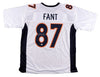 NOAH FANT AUTOGRAPHED SIGNED DENVER BRONCOS #87 WHITE JERSEY BECKETT