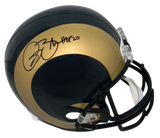ISAAC BRUCE AUTOGRAPHED ST LOUIS RAMS FULL SIZE HELMET BECKETT W/ HOF 2020