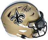 DREW BREES AUTOGRAPHED NEW ORLEANS SAINTS SPEEDFLEX MIDI HELMET BECKETT