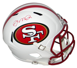 JOE MONTANA SIGNED SAN FRANCISCO 49ERS WHITE FULL SIZE SPEED HELMET BECKETT