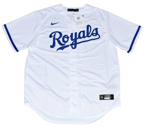 PATRICK MAHOMES AUTOGRAPHED KANSAS CITY ROYALS #15 WHITE NIKE JERSEY BECKETT