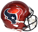NICO COLLINS SIGNED HOUSTON TEXANS RED AUTHENTIC SPEED HELMET BECKETT