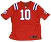 MAC JONES AUTOGRAPHED NEW ENGLAND PATRIOTS #10 RED NIKE GAME JERSEY BECKETT