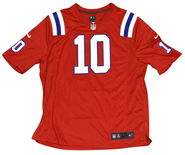 MAC JONES AUTOGRAPHED NEW ENGLAND PATRIOTS #10 RED NIKE GAME JERSEY BECKETT