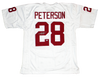 ADRIAN PETERSON SIGNED AUTOGRAPHED OKLAHOMA SOONERS #28 WHITE JERSEY BECKETT