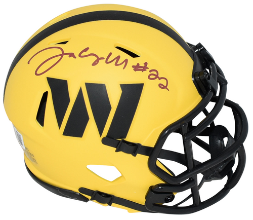 JACORY CROSKEY-MERRITT SIGNED WASHINGTON COMMANDERS RAVE SPEED MINI HELMET BAS