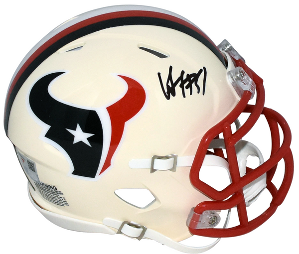 WILL ANDERSON JR AUTOGRAPHED HOUSTON TEXANS RETRO SPEED MINI HELMET FANATICS