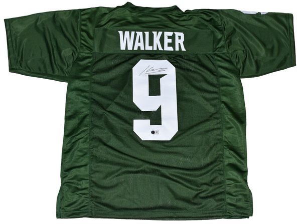 KENNETH WALKER III SIGNED MICHIGAN STATE SPARTANS #9 GREEN JERSEY BECKETT