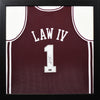 ACIE LAW IV SIGNED TEXAS A&M AGGIES BASKETBALL #1 FRAMED JERSEY COA