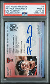 PATRICK MAHOMES SIGNED 2017 PANINI PRESTIGE NFL PASSPORT ROOKIE PSA 9 AUTO 10