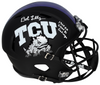 BOB LILLY SIGNED TCU HORNED FROGS BLACK FULL SIZE SPEED HELMET BECKETT