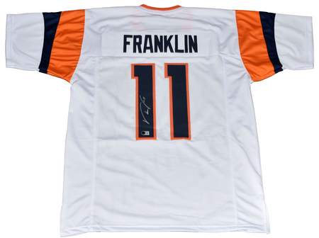 JONAH COLEMAN AUTOGRAPHED DENVER BRONCOS #20 NAVY JERSEY BECKETT